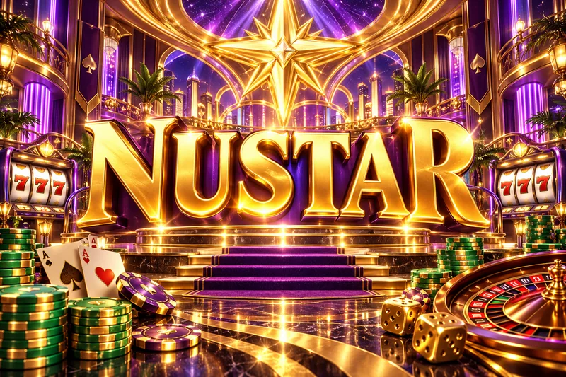 nustar brand artwork in a gold and jewel casino scene — original concept illustration